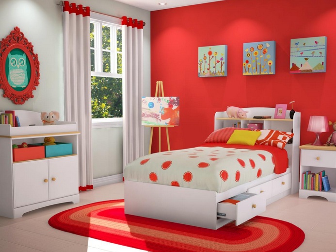 Pintar la habitación de los niños en rojo - pintatucasa